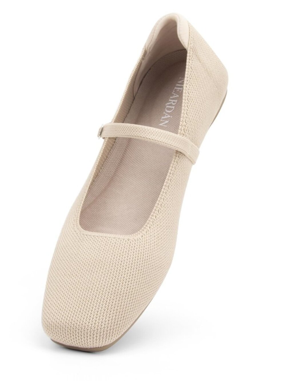 Women's Ballet Flats Square Toe Slip On Shoes Knit Dress Mary Jane Flats Woman